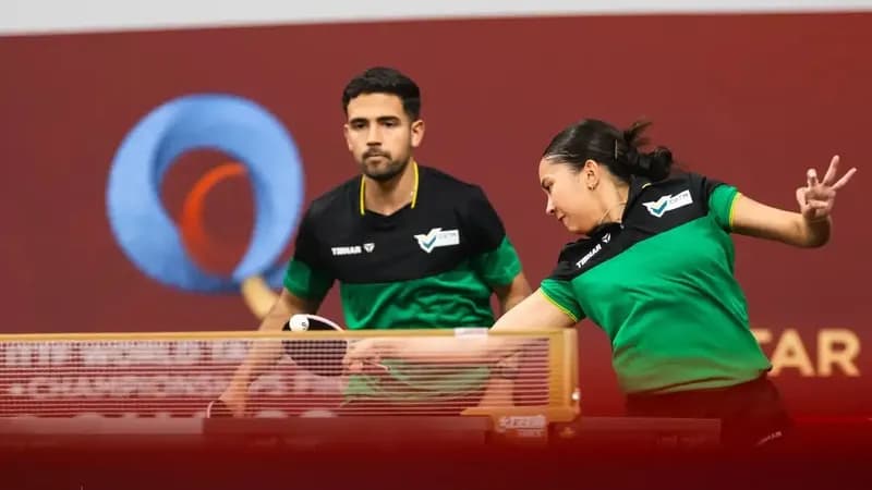 Mesatenistas Gui Teodoro e Giulia Takahashi vão às oitavas do Mundial