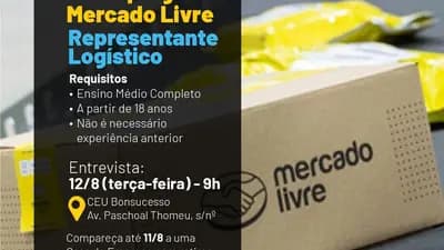 Prefeitura de Guarulhos e Mercado Livre oferecem mais de 1.500 vagas de emprego na próxima terça