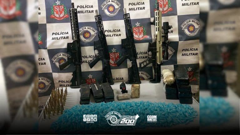 Guerra ao Crime: PM apreende arsenal e drogas em Cubatão!