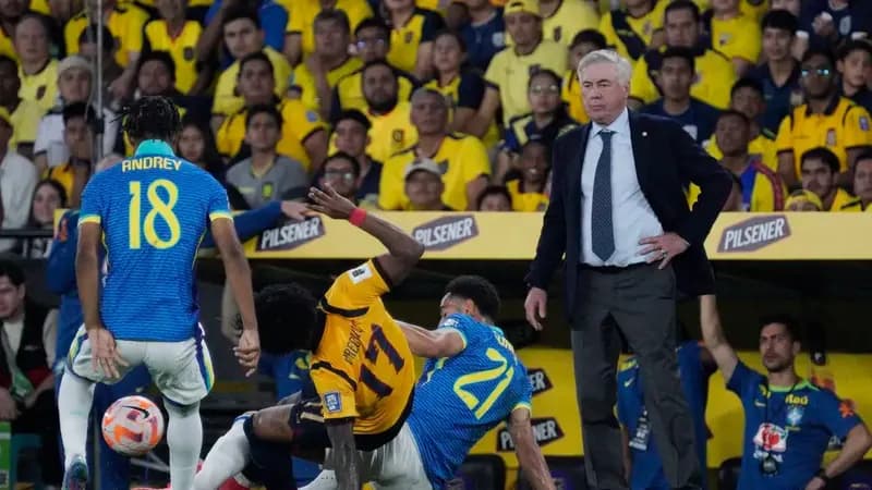 Brasil joga mal e fica no 0 a 0 com o Equador na estreia de Ancelotti