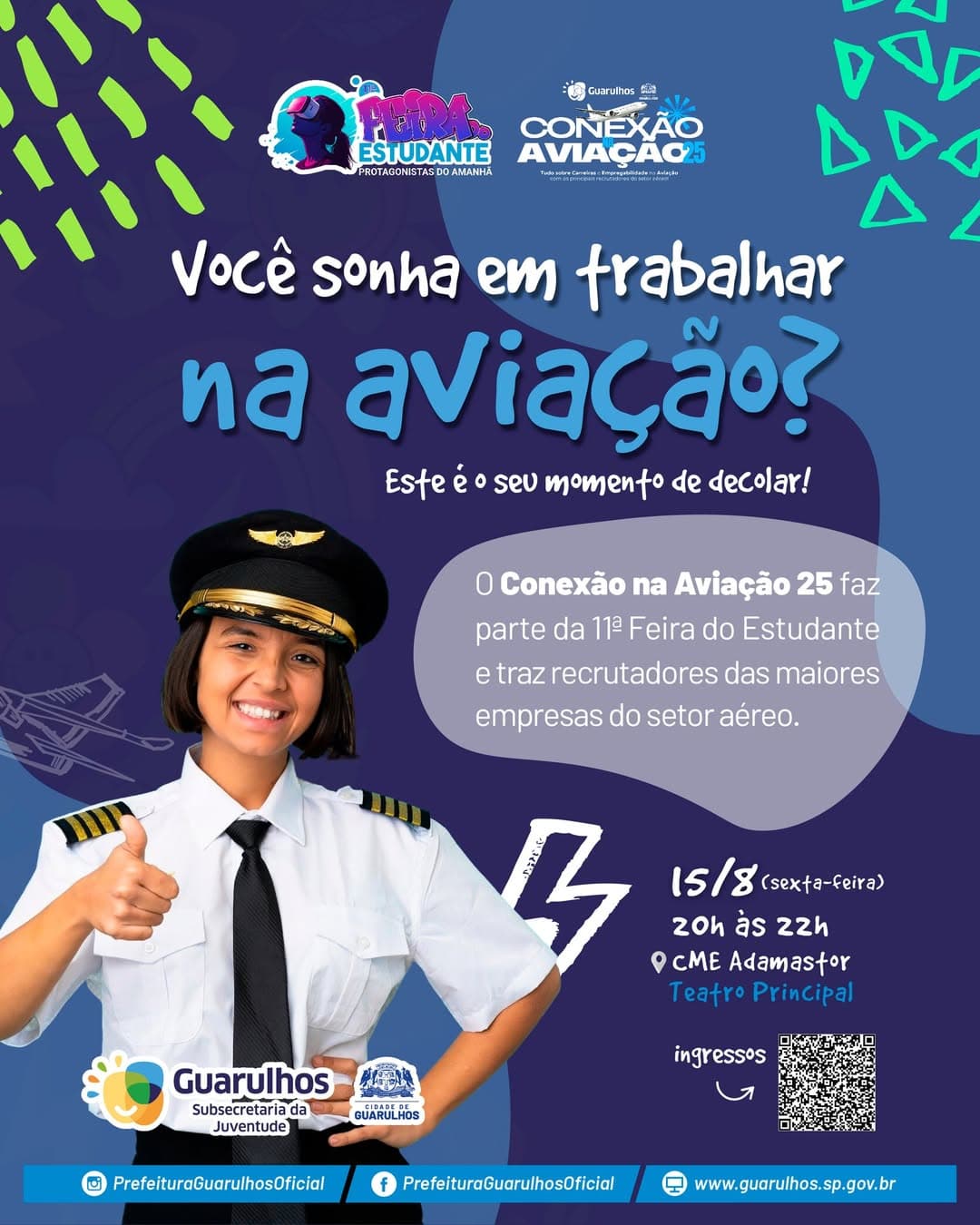 Feira do Estudante de Guarulhos trará simulador de voo com recrutadores do setor aéreo