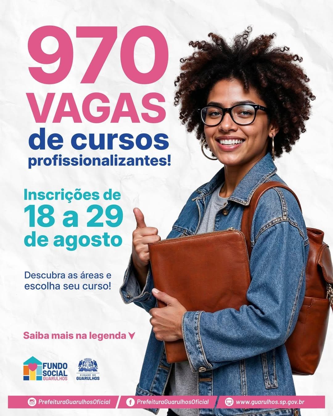Fundo Social de Guarulhos abre inscrições para 970 vagas em cursos profissionalizantes gratuitos