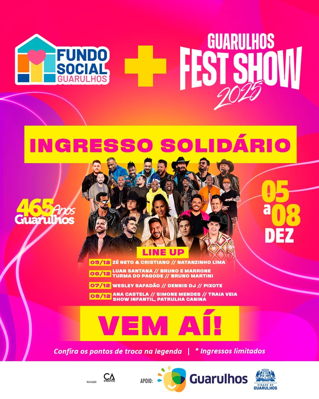 Fundo Social inicia megacampanha de arrecadação de alimentos para o aniversário de Guarulhos
