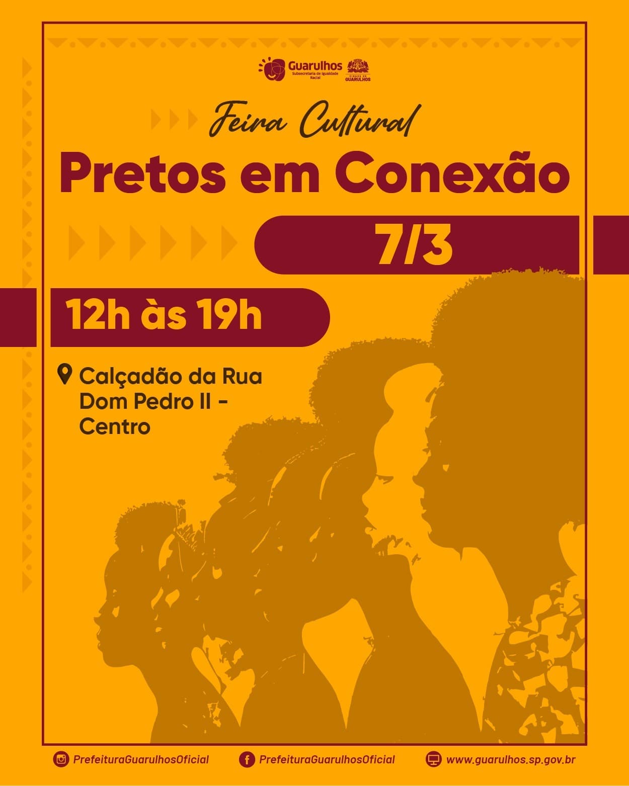 Calçadão da Rua D. Pedro II recebe feira cultural Pretos em Conexão neste sábado