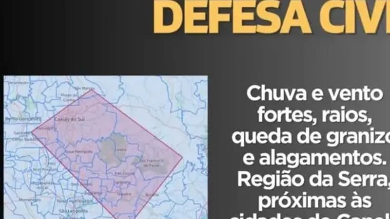 Defesa Civil alerta população para risco de novos temporais no RS