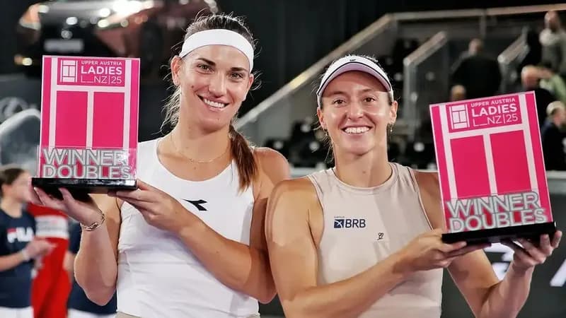 Stefani sobe no ranking após título de duplas no WTA 500 na Áustria